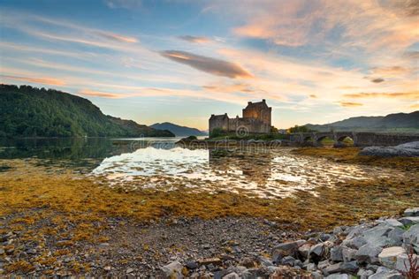 Sunrise at Eilean Donan Castle Stock Photo - Image of coastal, fortress ...