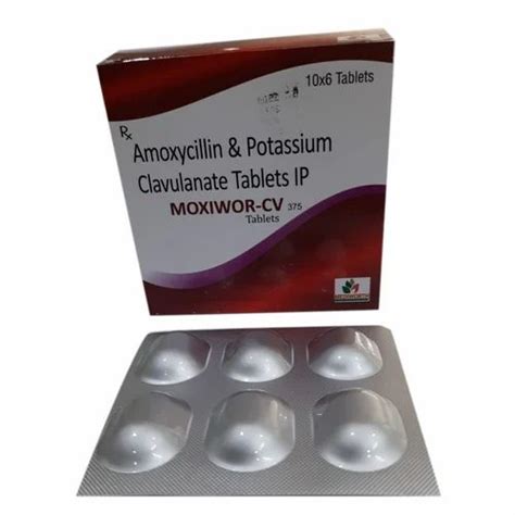 Moxiwor CV Amoxycillin Potassium Clavulanate Tablets IP 375 Mg At Rs