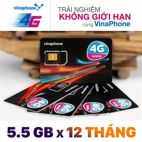 Sim 4G Vinaphone trọn gói 1 năm không phải nạp tiền dung lượng 5 5 Gb tháng