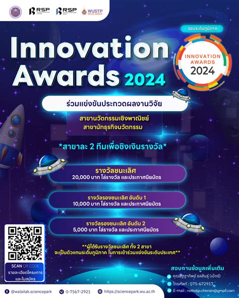 โครงการประกวด Innovation Awards 2024 Walailak Science Park อุทยาน