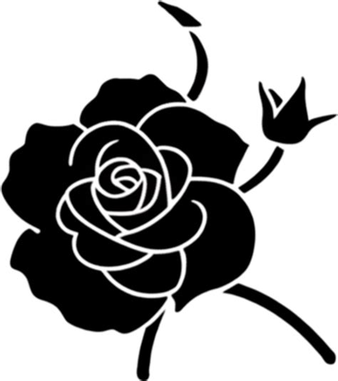 Elegant rose silhouette stencil for stunning floral designs. AI ...