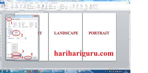 Cara Membuat Halaman Portrait Dan Landscape Dalam Satu Lembar Kerja Riset