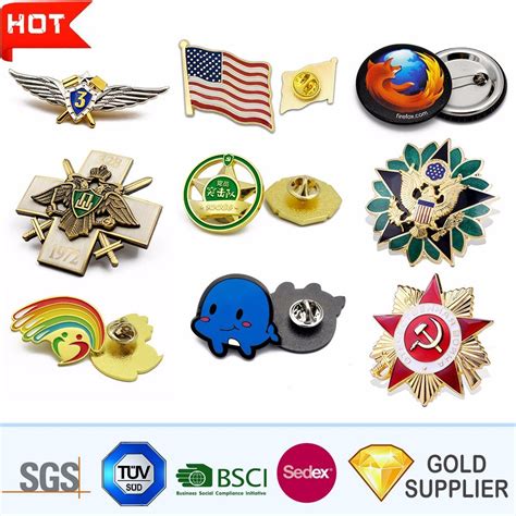 No MOQ Promotion Custom Logo Fashion 3D Metal Lapel Pin Police Military