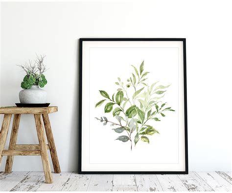 Greenery Prints Art Set of 2 Botanical Printable Wall Art - Etsy