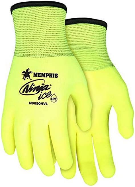 Mcr Safety N Hvxl Ninja Ice Hi Viz Hpt Palm Coated Glove X Large