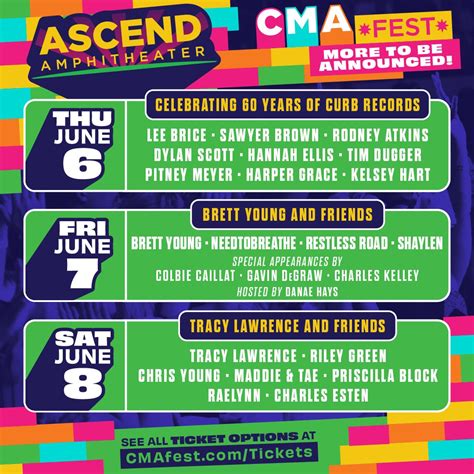 CMA Fest Ascend Amphitheater Nighttime Concerts Nashville TN