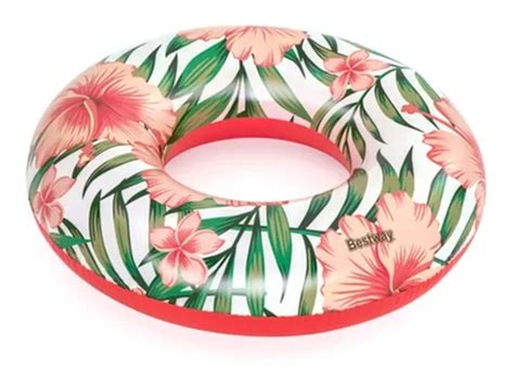 Salvavidas Inflable En Forma De Dona Tropical 119 Cm Meses Sin Intereses