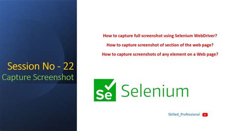 Session How To Take Screenshot In Selenium Webdriver Using Java