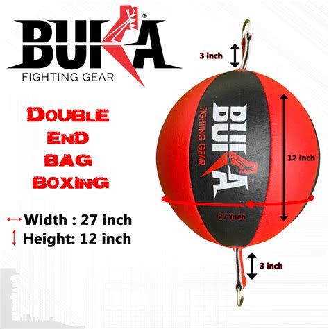 Buka Artificial Leather Boxing Speed Bag Mma Double End Dodge Ball