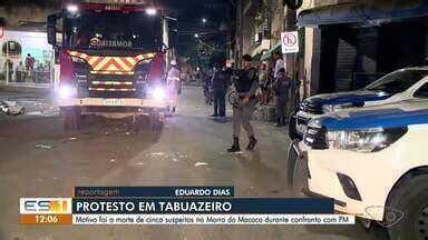 Gazeta Meio Dia Moradores protestam por mortes em morro de Vitória