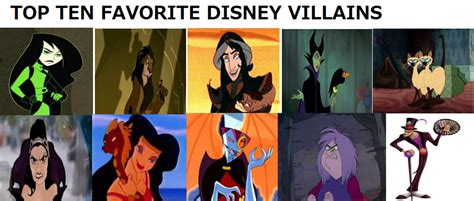 My Top Ten Favorite Disney Villains by SmoothCriminalGirl16 on DeviantArt