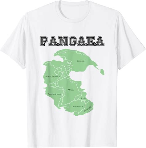 Pangaea T Shirt Pangea One Continent World Earth Graphic