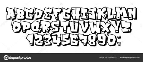 Vector graffiti and hip hop font 90s style. Stock Vector by ©Makalo86 ...