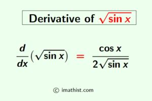 Derivative Of Root Sinx By Chain Rule Imath