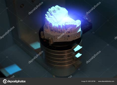 Fabrication Dental Crowns Dentures Made Ceramic Scanning Plaster Casts Teeth Stock Photo by ...