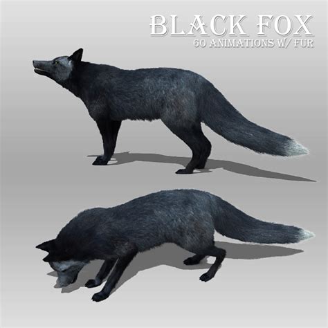 Red black fox fur 3D - TurboSquid 1233608