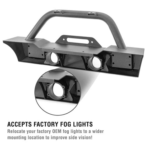 Buy Tactik Heavy Duty Steel Stubby Front Bumper Fits Jeep Wrangler Jl