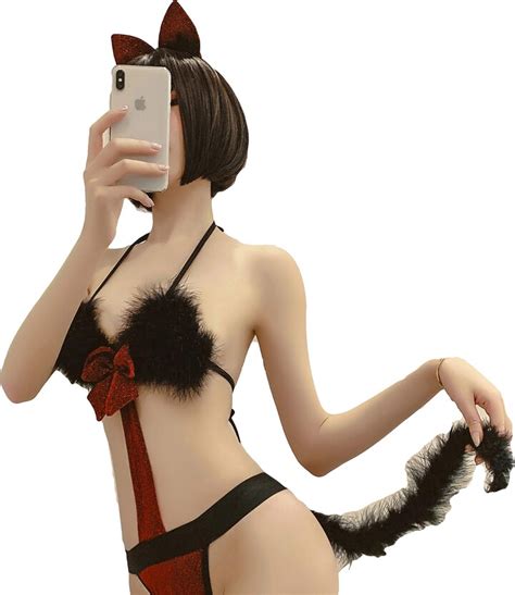 Jasmygirls Sexy Cat Cosplay Lingerie Set Kawaii Kitten Costume Anime