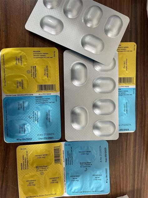 Nirmatrelvir Tablets Mg Ritonavir Tablets Ip Mg