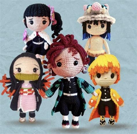 Demon Slayer Handmade Crochet Customized Plush Zenitsu Nezuko Tanjiro Inosuke Kanao Hobbies