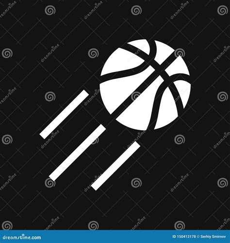 Vector Del Icono Del Baloncesto En El Estilo Plano De Moda Aislado En