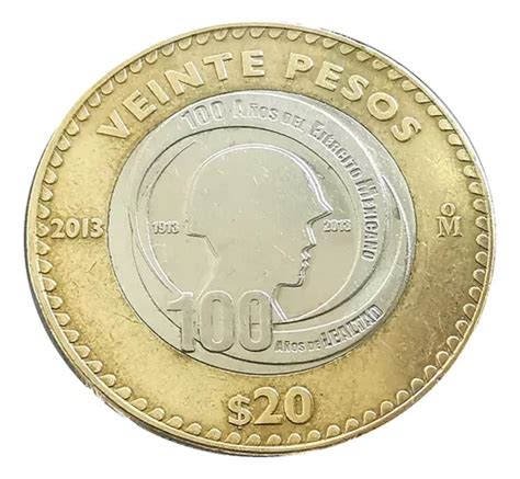 20 Pesos Conmemorativa 100 Años Ejercito Mexicano 2013 MercadoLibre