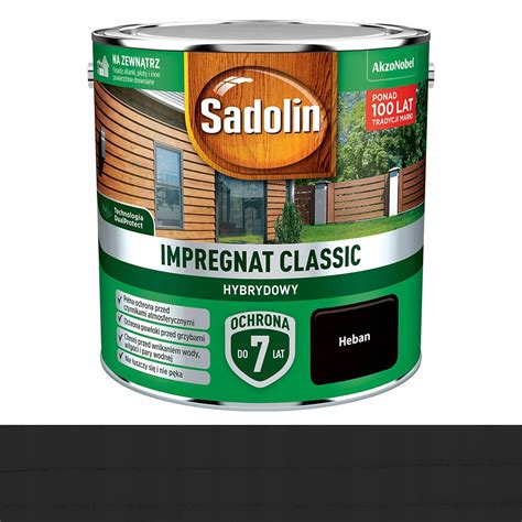 Impregnat Do Drewna Sadolin Classic Hybrydowy Heban 2 5L 5686554