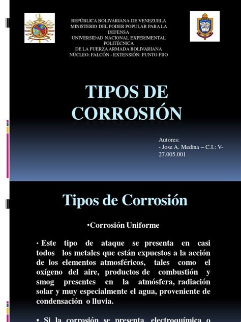 Tipos De Corrosion Pdf