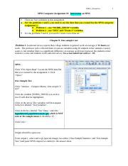 Spss Instructionr Docx Spss Instruction Spss Computer Assignment