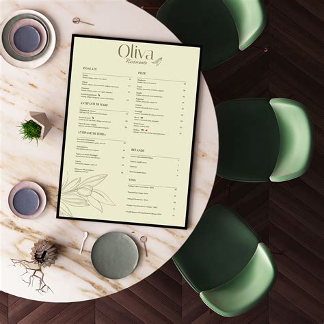 Oliva Italian Restaurant Menu Design Concept Behance