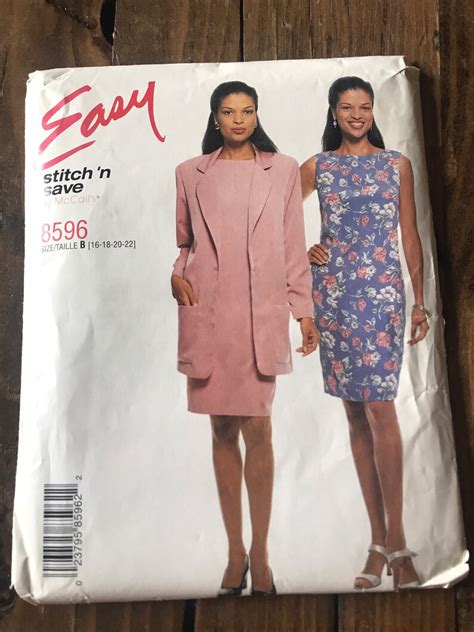 Mccalls Stitch N Save Dress Pattern Etsy