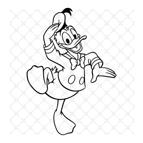 Donald Duck Svg Free Disney Svg Outline Svg Instant Inspire Uplift