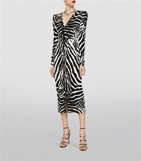 Womens Dolce Gabbana Multi Zebra Print Dress Harrods Uk