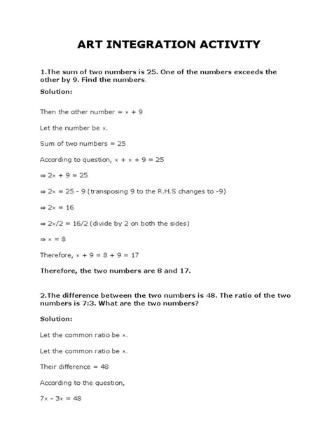 Art Integration Activity Maths | PDF | Mathematics | Mathematical Objects