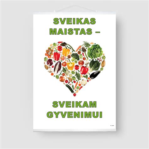 Plakatas Sveikas Maistas Sveikam Gyvenimui