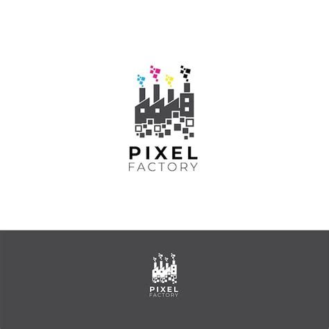 Premium Vector | Pixel factory logo