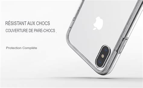 Jetech Coque Pour Iphone Xs Et Iphone X Anti Jaunissement Tui De