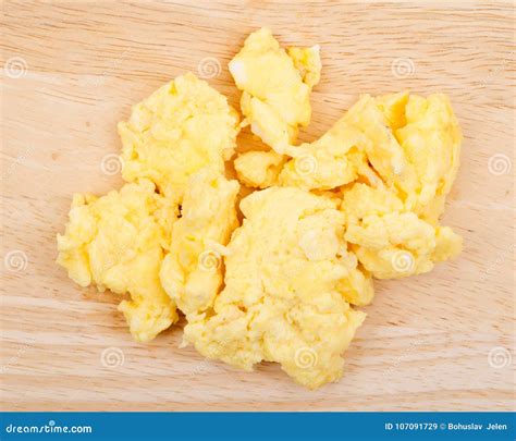 Organic Duck Scrambled Eggs Stock Image - Image of board, cook: 107091729