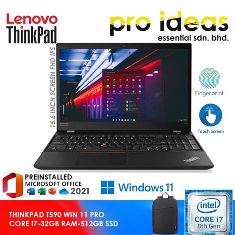 Lenovo Thinkpad T590 [core I7 8th Gen Up To 32gb Ram And 1tb Ssd] 15 6 Inch Fhd Ips Display