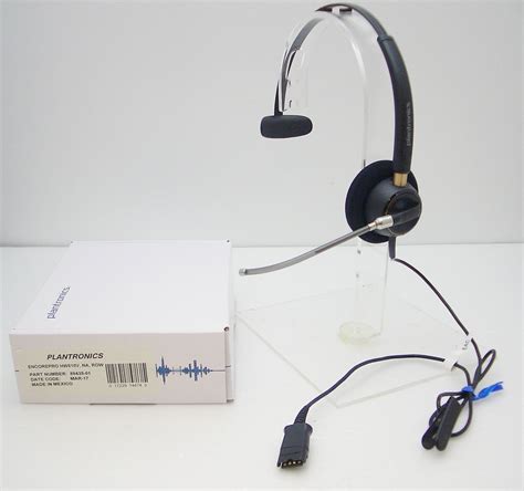 Plantronics Hw510v Encorepro Monaural Black Headband Voice Tube Phone Qd Headset Ebay