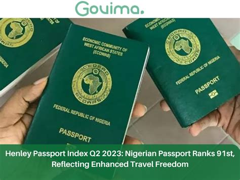 Henley Passport Index Q2 2023 Nigerian Passport Ranks 91st Reflecting