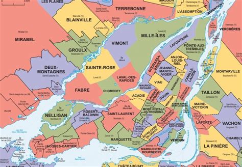 Quebec Electoral Map Montreal Laval South Shore