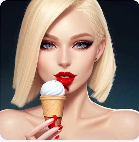 Salacious Blonde Likes Ice Cream By Ai Future On Deviantart