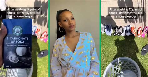 Woman Uses Mbali Nhlapho Viral Shoe Cleaning Method To Wash 17 Pairs Of