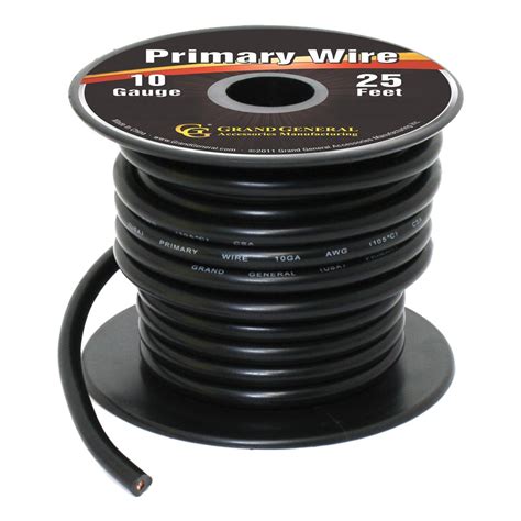 Grand General 55260 Black 10 Gauge Primary Wire