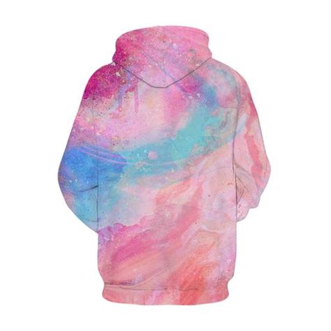 Unisex Polyester 3d Digital Print Tie Dye Long Sleeve Drawstring Loose Hoodie Uygun Fiyatlı