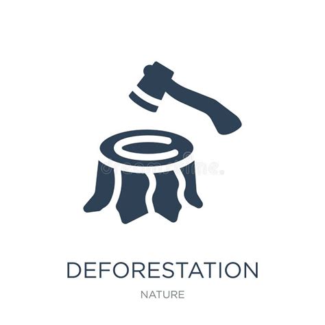 Deforestation Icon Vector Sign and Symbol Isolated on White Back Stock ...