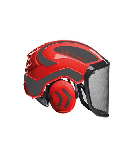 Casque Protos Integral Forest Bicolore Pfanner Rouge Gris