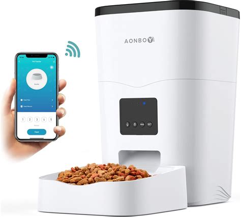 Aonboy Distributeur Croquettes Chat Automatique Avec G Wifi