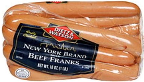 Dietz And Watson New York Brand Beef Franks 16 Oz Nutrition Information Innit